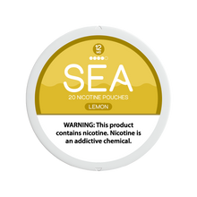 SEA Nicotine Pouches Lemon can with 12mg nicotine.