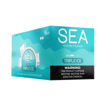 Individual can of SEA Nicotine Pouches Triple Ice flavor with 6mg nicotine.